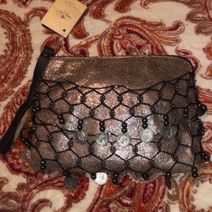 Patricia Nash 3 Pocket Silver Wristlet